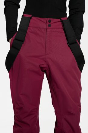 Terra Pantalones de esquí Burgundy - Mujer