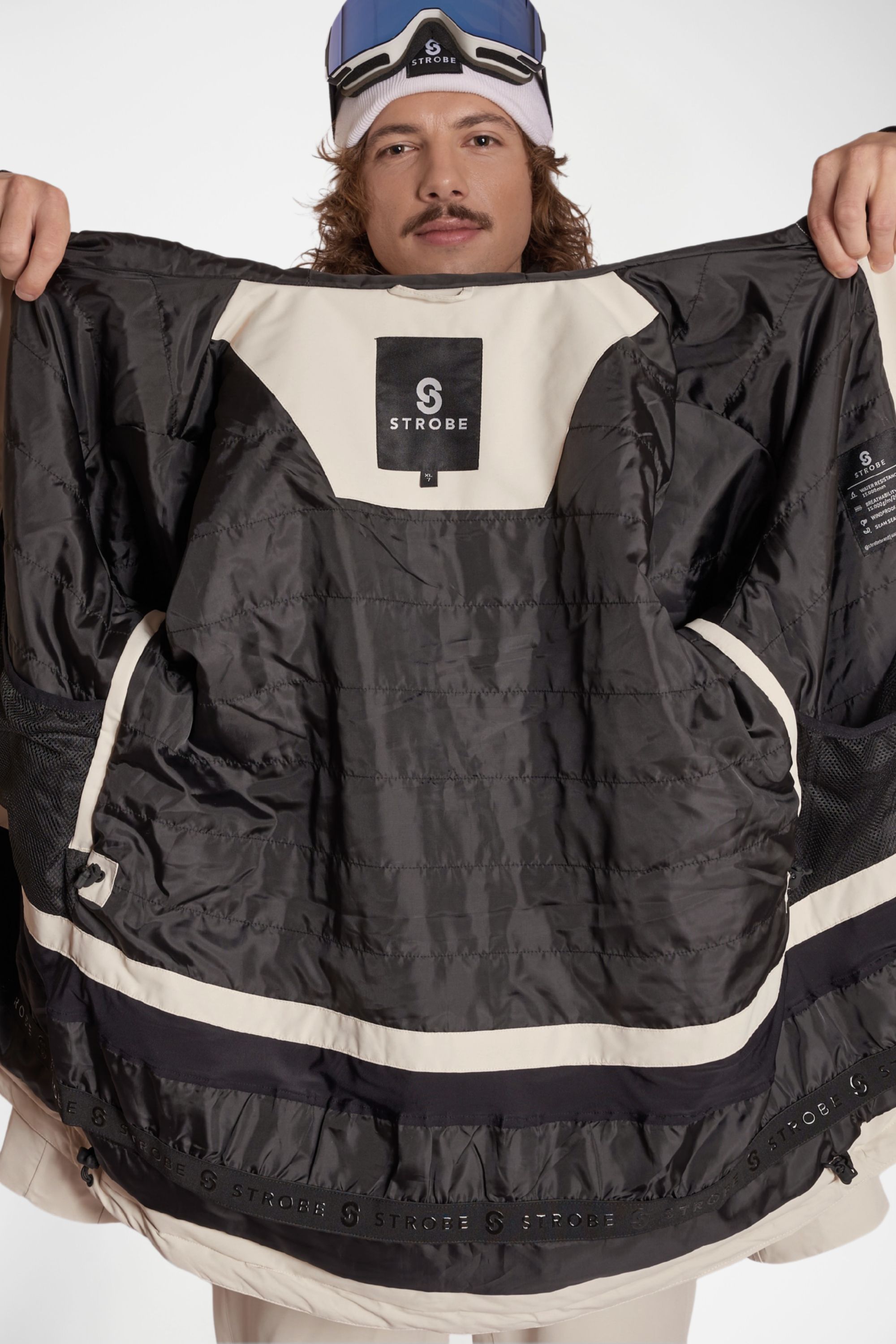 Aura Ski Jas Lt Beige - Heren