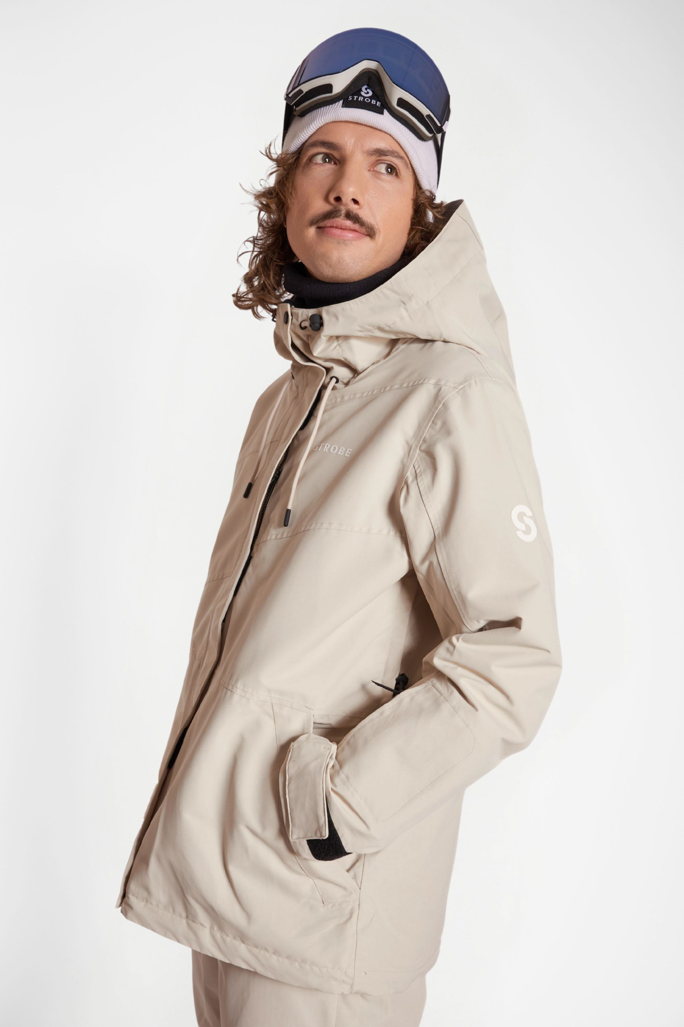 Aura Ski Jas Lt Beige - Heren