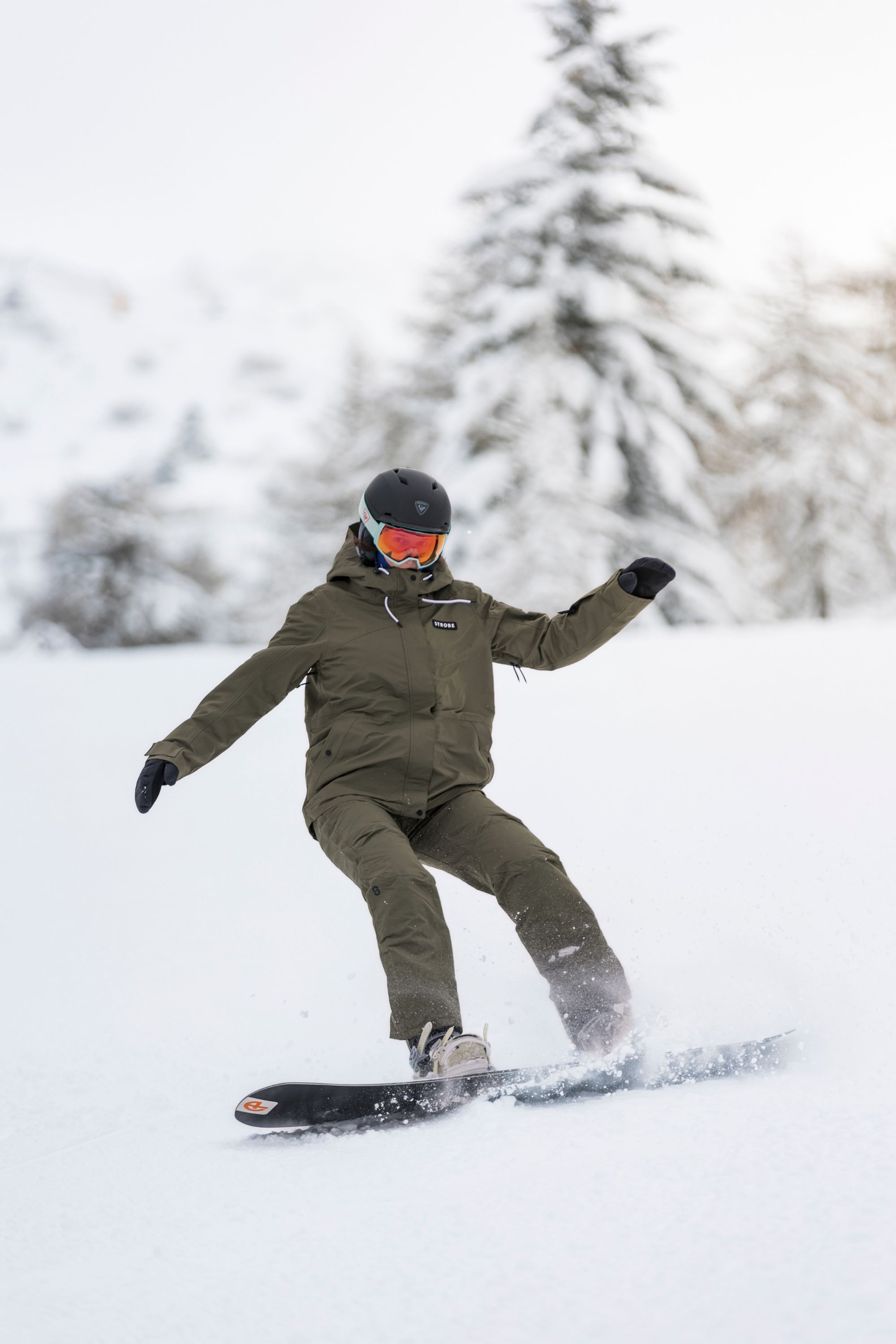 Aura Ski Jas Olive Green - Dames