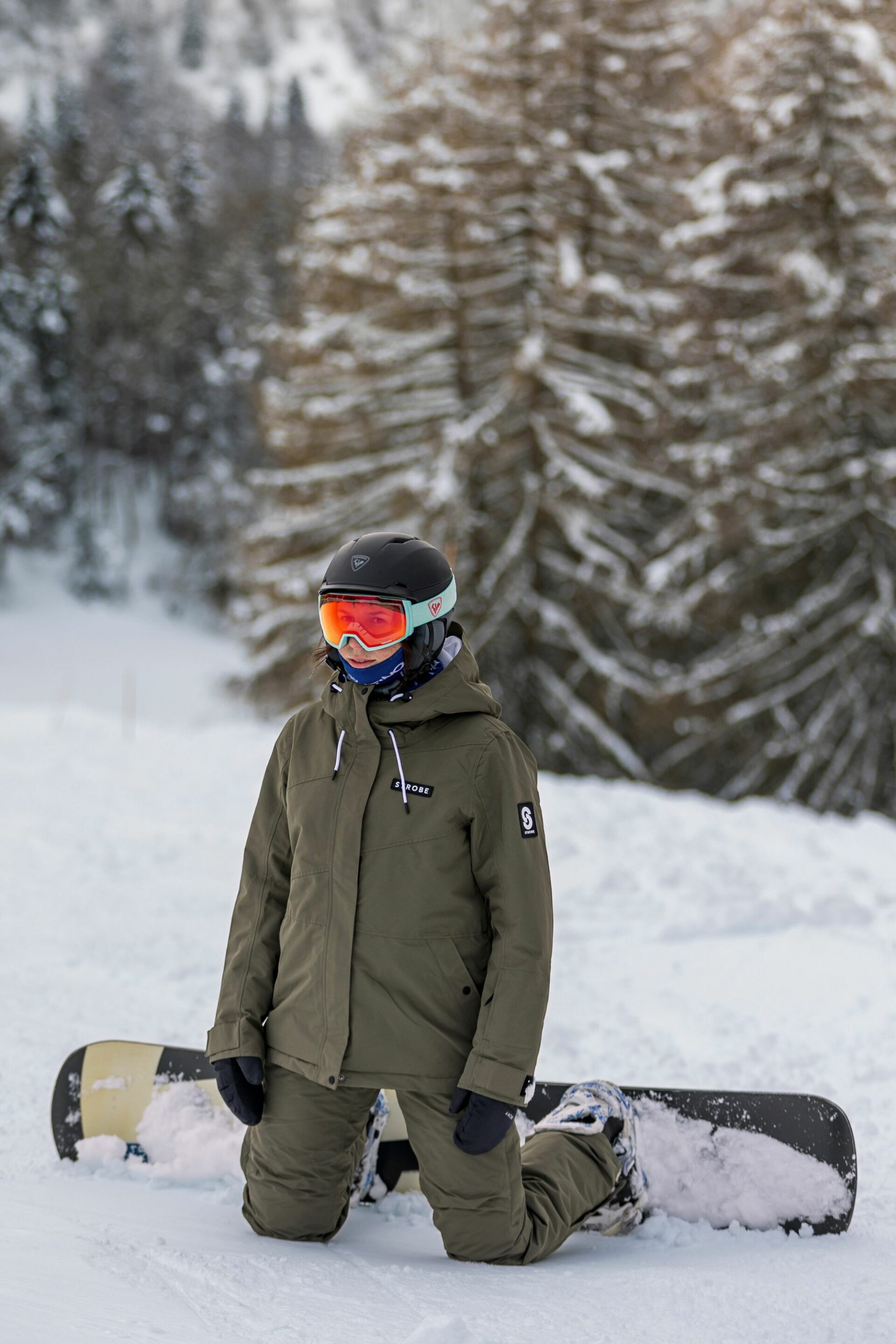 Aura Ski Jas Olive Green - Dames