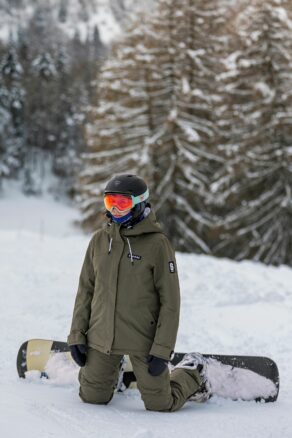 Aura Ski Jas Olive Green - Dames