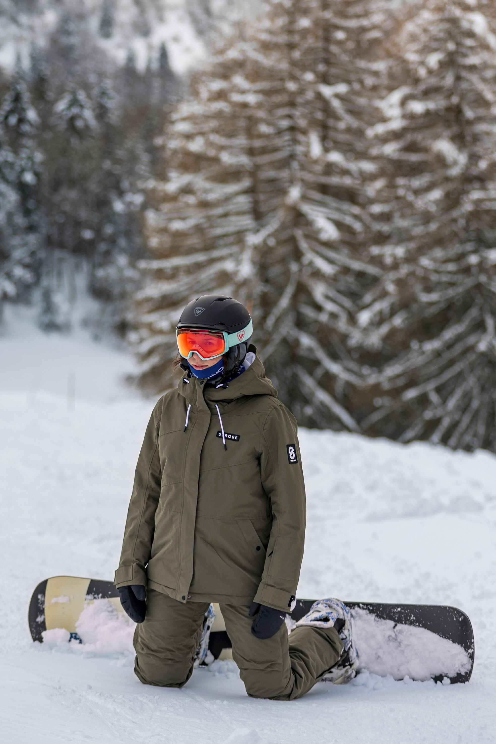 Aura Ski Jas Olive Green - Dames