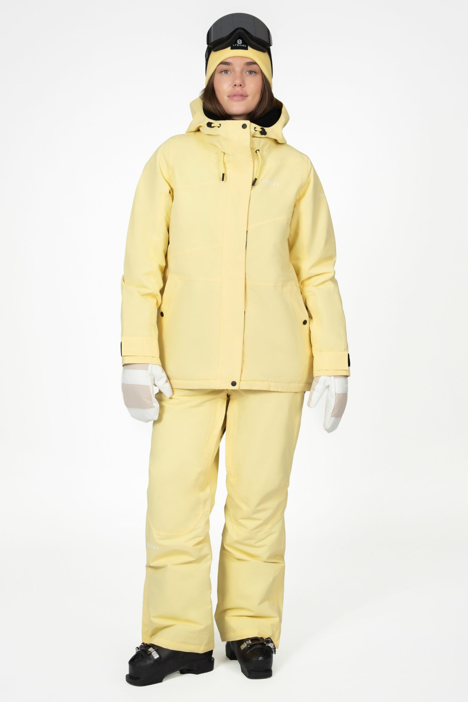 Aura - Naisten Laskettelutakki, Vaalea keltainen