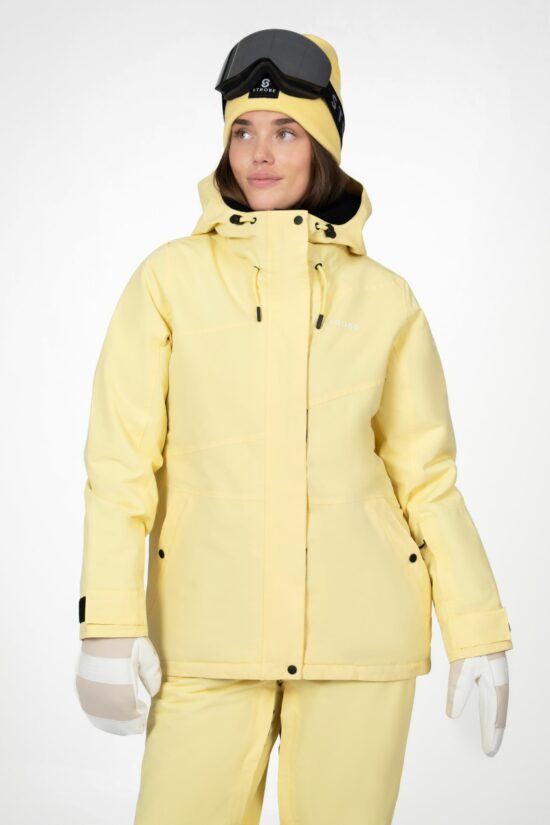 Aura - Naisten Laskettelutakki, Vaalea keltainen