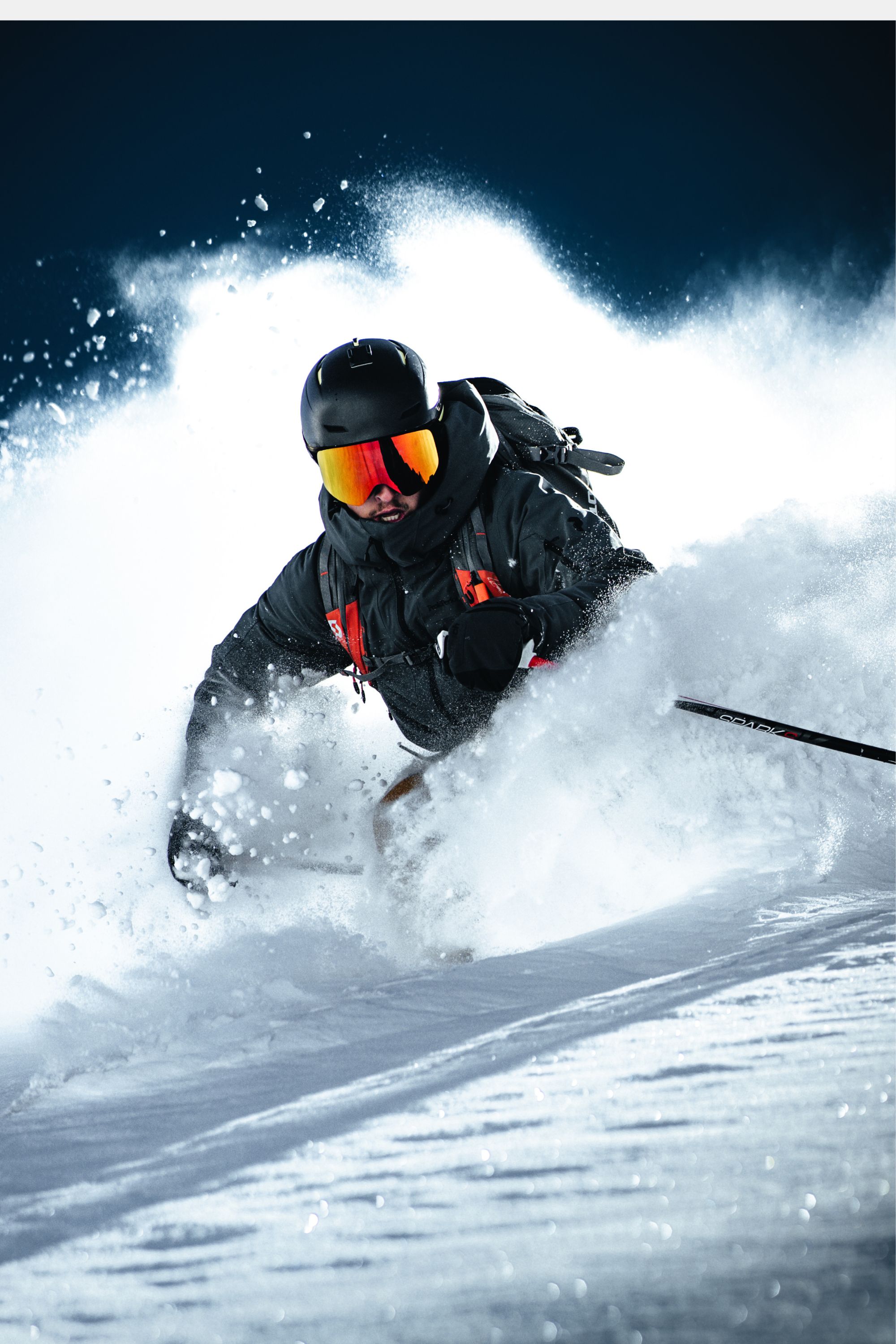 The Accipiter Skibrille - Red Mirror - OS