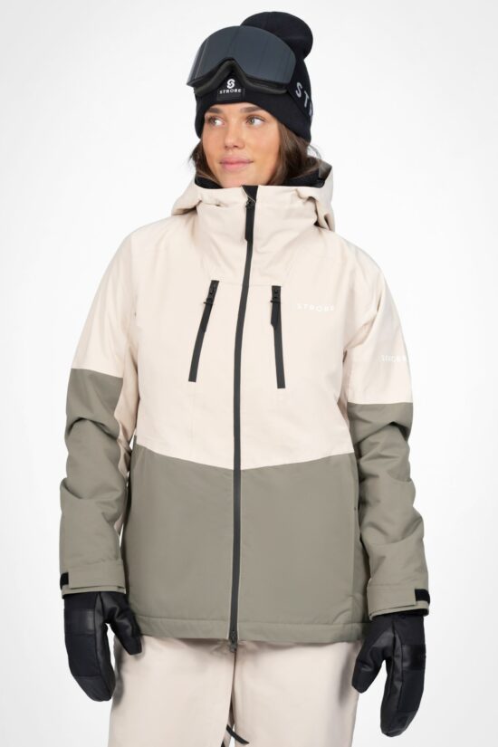 Lynx Skijacke Lt Beige/Smoke Green - Damen